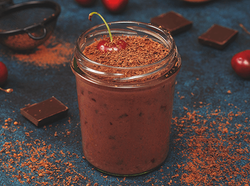 Cherry smoothie with cocoa and chocolate - Carla