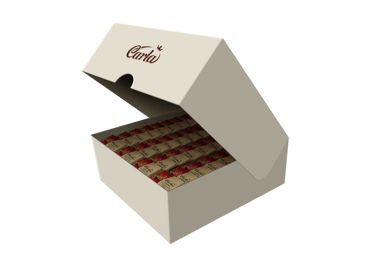 Carla 70 % neapolitanische Bitterschokolade – BOX - Carla