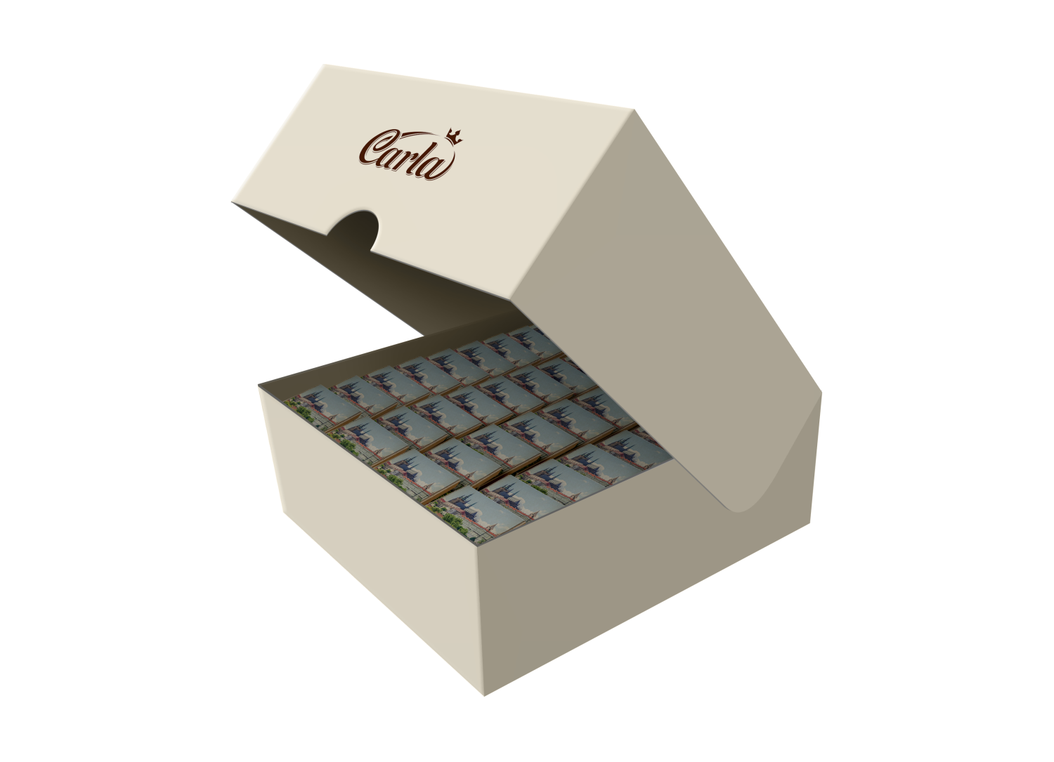 Prag 70 % bittere neapolitanische Schokolade – BOX - Carla