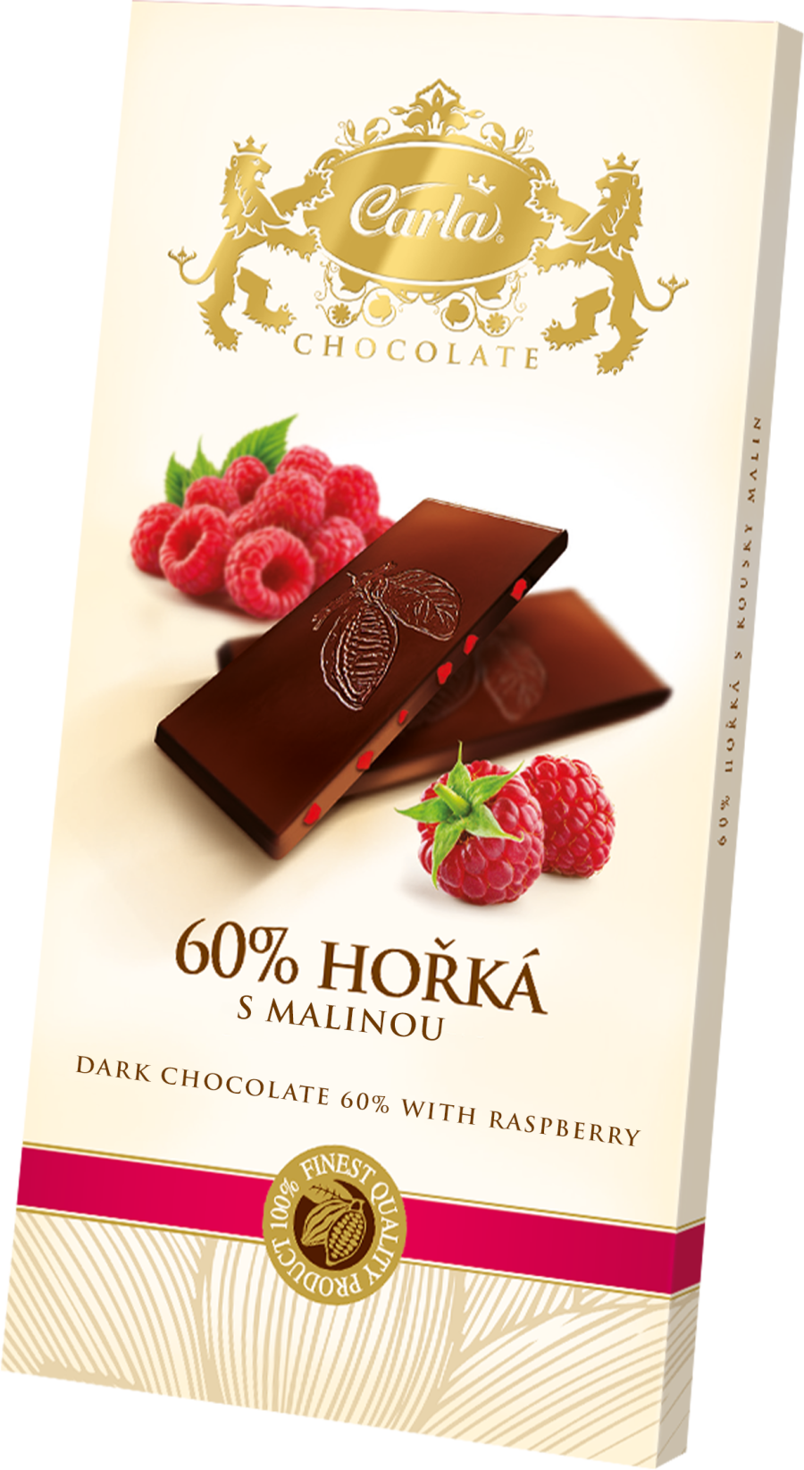 Dark chocolate 60% with raspberry - Carla